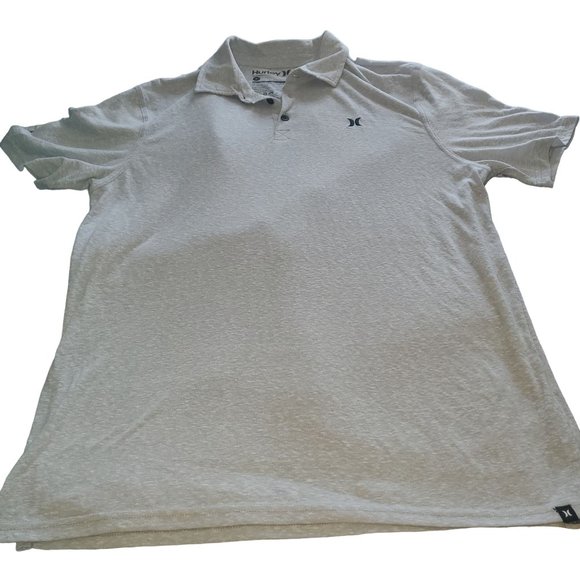 Hurley Other - Hurley Burn Out Short Sleeve Golf Polo Shirt Mens Large Heathered Light Blue